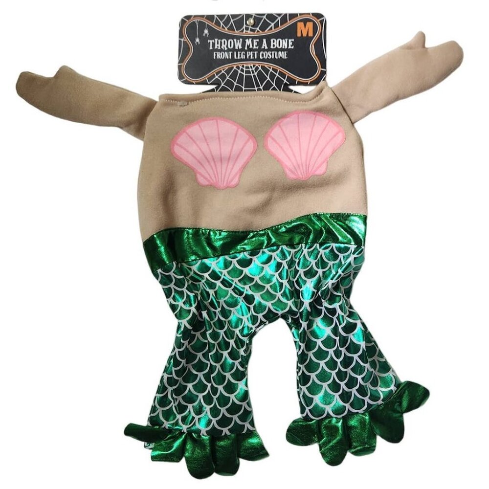 Throw Me A Bone Mermaid Pet Costume Halloween Dog Size M